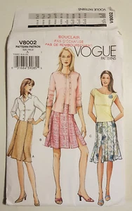 V-V8002 Skirt Sewing Pattern Vogue Size 6-8-10 Uncut - Picture 1 of 4