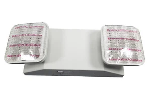 LED Emergency Lighting Fixture, White Housing, UL Listed, Damp Location, BLEDR1 - Picture 1 of 6