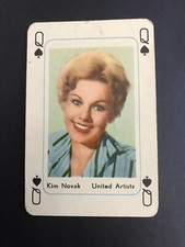 1950s Maple Leaf Dutch Film Star Playing Card - Queen of Spades Kim Novak