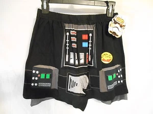 Star WARS Young Mens 100% Cotton Black  Novelty Boxers w/Cape SR$20 NEW - Picture 1 of 7