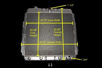 KKS ПОЛИРОВАННЫЙ РАДАТОР ПОДХОДИТ 1953 1954 1955 1956 Ford F-100 пикап Chevy V8  - Изображение 1 из 4