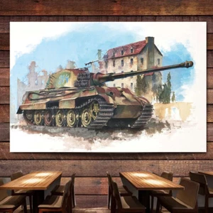Pz.Kpfw. VI Ausf. Carteles e impresiones de tanque B King Tiger pancarta decoración de pared arte bandera - Imagen 1 de 5