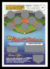 Dave Stewart 1992 Topps Match The Stats Game Card #22 Toronto Blue Jays