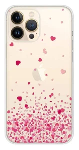 Coque en silicone imprimée compatible Apple iPhone 13 Pro Max Confettis de Coeur - Photo 1 sur 3