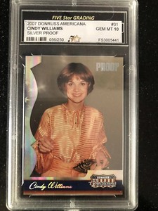 CINDY WILLIAMS CELEBRITY CUTS COLLECTABLE CARD
