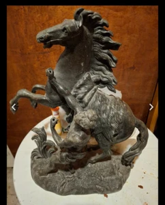 Große schwere Bronze Figur Cheval de Marly/Reiter/Pferd bez. Coustou(Guillaume) - Picture 1 of 8