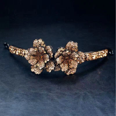 Pinzas para el cabello de diamantes de imitación de cristal para mujer pinza moño red soporte cola de caballo horquilla Foto 1 de 4