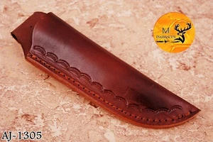 CUSTOM HANDMADE GENUINE COW LEATHER SHEATH FOR FIXED BLADE KNIFE 1305 - Picture 1 of 5