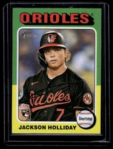 2024 Topps Heritage High Number Rookie Jackson Holliday RC Baltimore Orioles - Picture 1 of 2