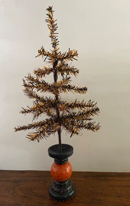 24" Tischplatte orange und schwarz Halloween Baum NEU - Bild 1 von 5