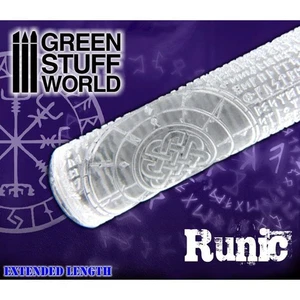 Green Stuff World Strukturwalze Runic Strukturrolle Runen Rolling Pin - Picture 1 of 3