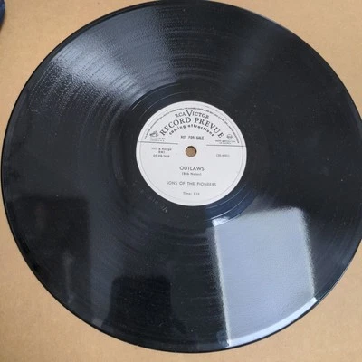 Sons of The Pioneers VINYL country PROMO 78  I Still Do / Outlaws MINT Minus RCA - Image 1 of 2