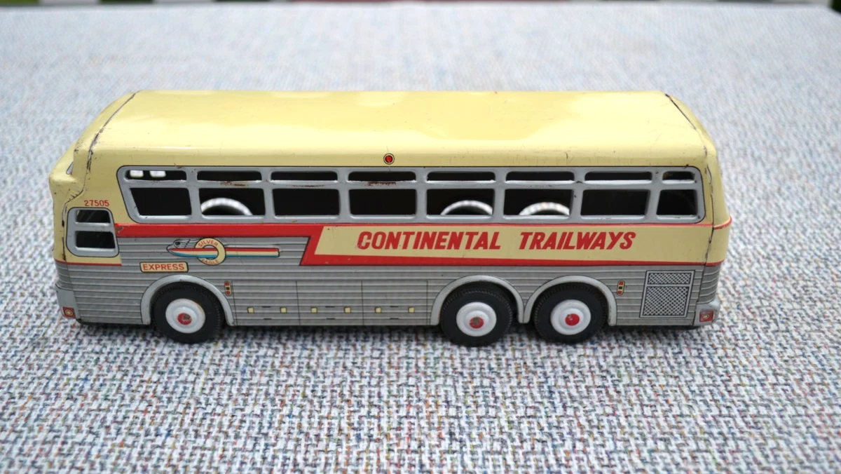 Trailways Toy Bus In Vintage & Antique Tin Toy Vehicles for sale