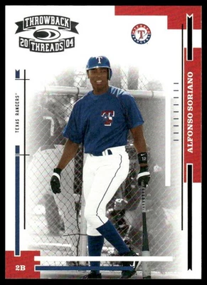 2004 Donruss Throwback Threads #189 Alfonso Soriano Texas Rangers - Image 1 of 2