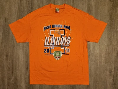 Illinois Fighting Illini Football Bowl T Shirt Size XL 2011 Fight Hunger New - Image 1 of 4