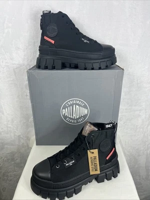 Zapato plataforma Palladium Revolt HI TX para mujer negro talla 6 NUEVO Foto 1 de 4