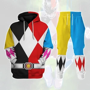 Every Current Mighty Morphin Team Cosplay Kostüm - Hoodie Set Geschenk für Fan - Bild 1 von 5
