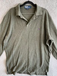Polo Ralph Lauren Men's polo Shirt Large Jersey Kit Long Sleeve Green - Picture 1 of 15