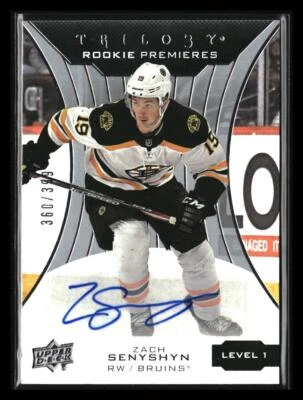 2019-20 Upper Deck Trilogy #74 Zach Senyshyn Silver Foil Auto Tier 1 #/399 - Image 1 of 2