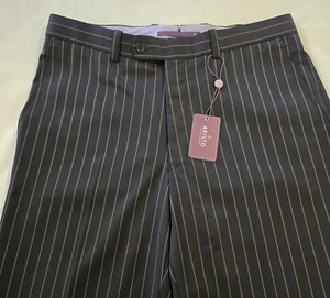NWT Aristo Eighteen Men's Stirling Navy w/ Pinstripe Wool Dress Pants Size 33 30 - Bild 1 von 14