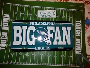 Philadelphia Eagles Nummernschild NEU Vintage Big Fan NFL Kunststoff Lot A - Bild 1 von 5
