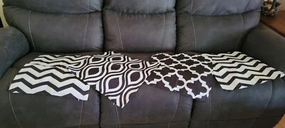 NWOT Set 4 Throw Pillow Covers Modern Abstract Black and white, indoor/outdoor - Image 1 of 4