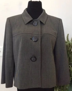 NWT Style & Co. Women's Career Grey Polyester Blend Blazer Jacket Sz 10 MSRP $99 - Picture 1 of 6
