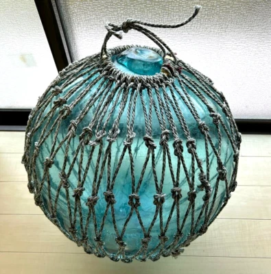 Bola boya flotadora de pesca de vidrio grande interior japonés bola de vidrio vintage 48 cm JP Foto 1 de 4