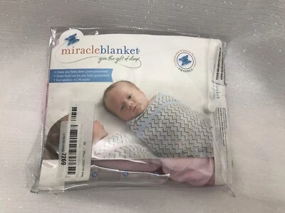 Чудо одеяло девочек твердый розовый 100% хлопок Baby пеленки надежном новорожденных до 14wks - Изображение 1 из 4