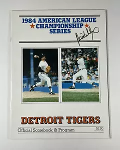 1984 Kansas City Royals @ Detroit Tigers ALCS Program - Milt Wilcox Autograph - Picture 1 of 4