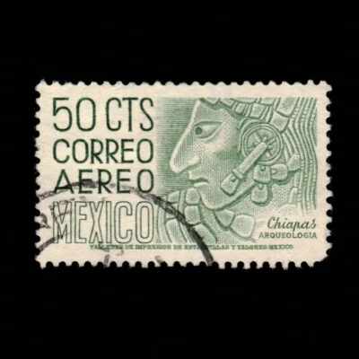 Mexico, Scott C193, Air Post, Chiapas, Profile, 1950-1952, used - Image 1 of 2