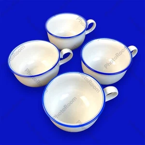 VTG Dansk Provence Harvest Dinnerware Blue Rimmed Mugs Cups Set (4) 80s-90s RARE - Picture 1 of 11