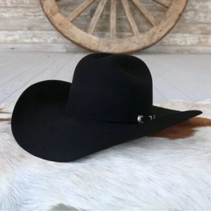 Serratelli Black Wool Cowboy Hat - Picture 1 of 5