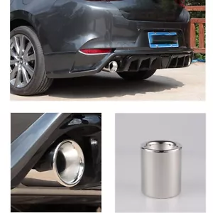 2PCS Fits for Mazda CX-5 2017-2024 Silver Exhaust tube Muffler Tail Pipe Tip - Picture 1 of 5