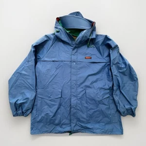 Stearns Dry Wear Rain Jacket Men's Size XL Blue Hooded Visor Nylon Pockets - Picture 1 of 9