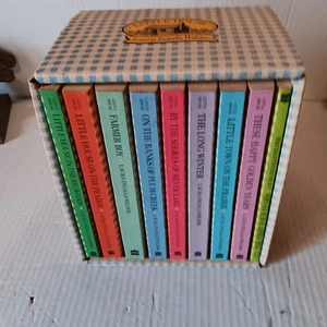Vintage 1971 Little House Books Laura Ingalls Wilder Complete Box Set of 9 - Picture 1 of 6