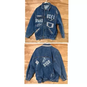Giacca jeans blu denim vintage anni 80 90 usata da Elie foderata taglia small - Foto 1 di 13
