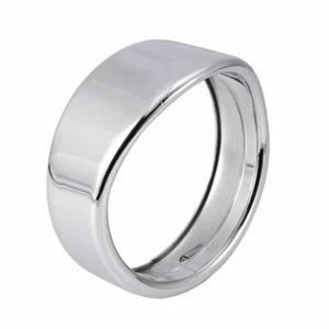 Anillo/visera francesa con luces de águila para Harley e Indian 5 3/4" cromo - Imagen 1 de 5
