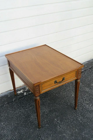 Mahogany Nightstand Side End Lamp Table by Henredon Furniture 9967 Cover