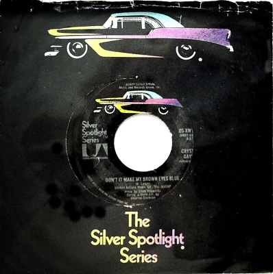 Crystal Gale Don't It Make My Brown Eyes Blue 45 RPM Vinyl Record 1977 UA NM/VG - Image 1 of 2