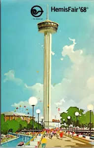 Torre de postales 1968 Feria Mundial HemisFair San Antonio, Texas TX - Imagen 1 de 2