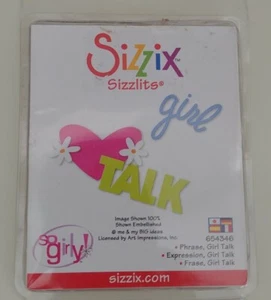 Sussex Sizzlets GIRL TALK Die Teens Kids Girly Phrase Heart Flower Pink New 2007 - Picture 1 of 7