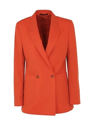 $1095 PAUL SMITH Mujer Blazer 40 EE. UU. 2-4 Naranja 100% Lana Hecho en Italia Foto 1 de 4
