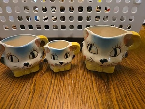 Tilso Katzen Messbecher Japan MCM 50er Jahre 3er Set Vintage - Bild 1 von 15
