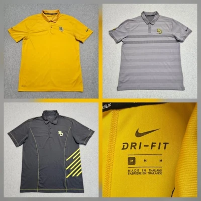 Nike Baylor University Dry Fit Polo Shirt Sz. M Lot Of 3 Mens - Image 1 of 4
