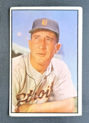 Bowman 1953 color #132 Fred Hutchinson (alto #) - Tigres de Detroit - grado inferior Foto 1 de 2