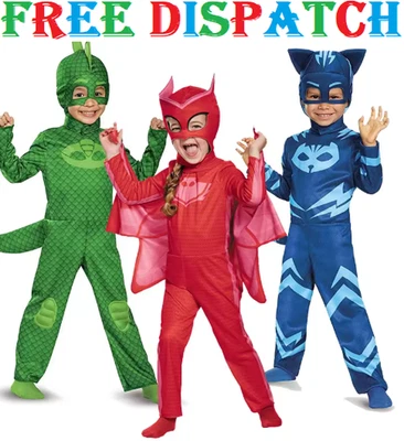 PJ Masks Costume Boys Girls Superhero Kid Child Fancy Dress Outfit School GIFT