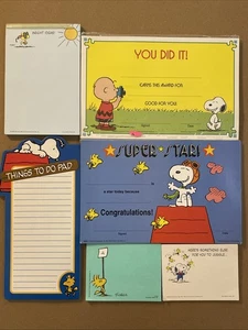Vintage Peanuts Gang Stationery  Woodstock Charlie Brown Snoopy Some Hallmark - Picture 1 of 12