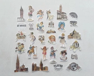 30x Vintage Church, Cherub, Girls, Opaque, Washi Stickers, Junk Journals,Planner - Picture 1 of 5