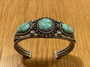 Howard Nelson Howard Nelson Navajo Wirework Turquoise Bangle Indian Jewelry JP - Picture 1 of 9